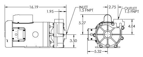 45052.304 pump spec dimensions
