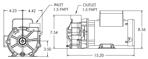 45102.304 pump spec dimensions